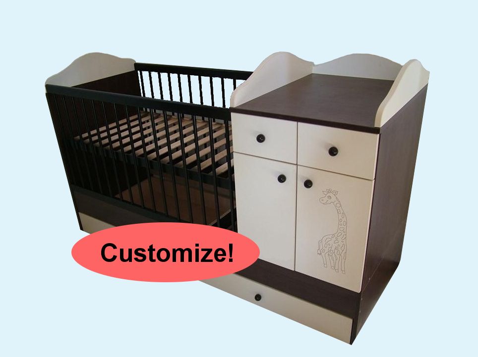 4in1 LUXURY Baby Cot Bed UNIT with CHANGING TABLE and CUPBOARD>HUGE Selection! eBay