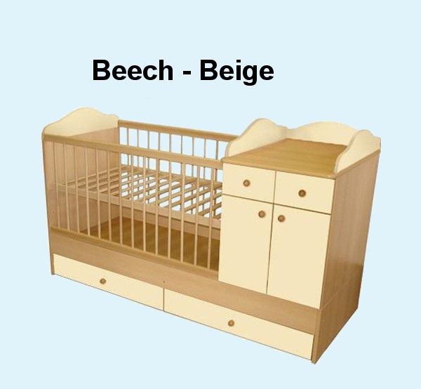 4in1 LUXURY Baby Cot Bed UNIT with CHANGING TABLE and CUPBOARD>HUGE Selection! eBay