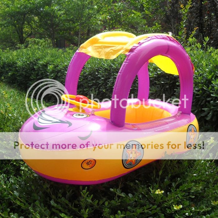 lovely sunshade baby swim ring pool water fun ca